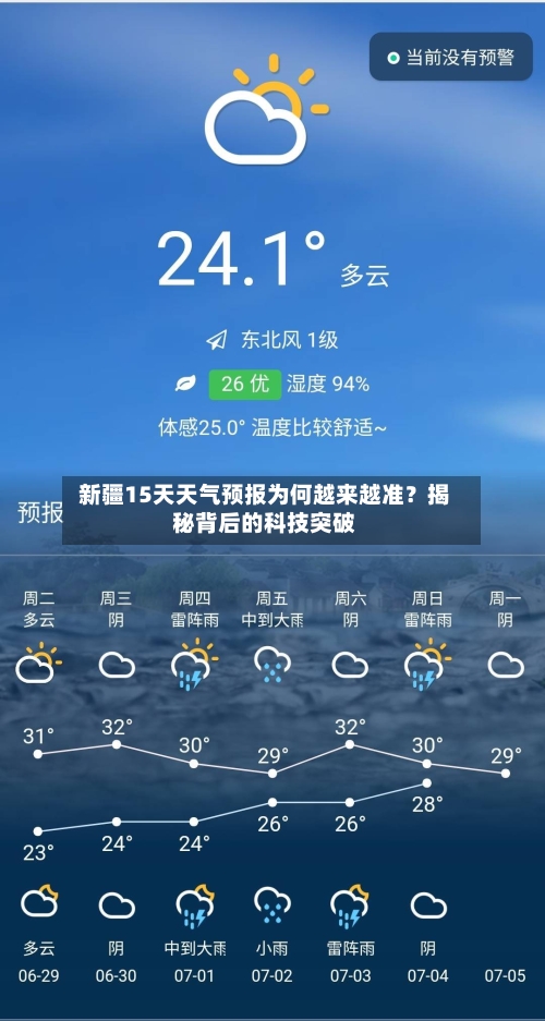  新疆15天天气预报为何越来越准？揭秘背后的科技突破  