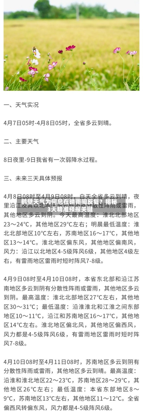  鹤壁天气为何总在晴雨间反复？揭秘3天精准预报关键 