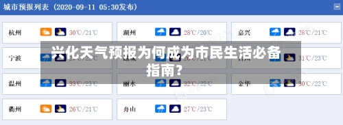  兴化天气预报为何成为市民生活必备指南？