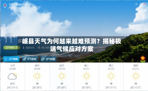  岷县天气为何越来越难预测？揭秘极端气候应对方案  