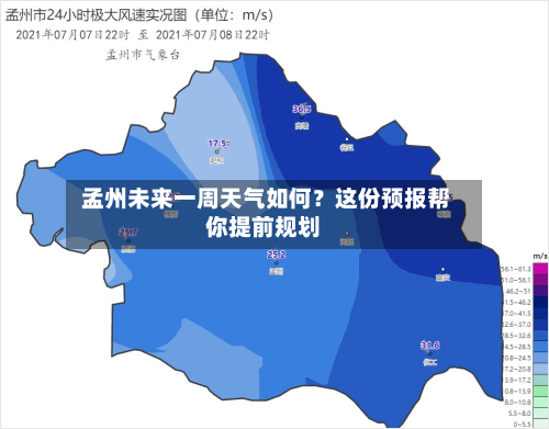  孟州未来一周天气如何？这份预报帮你提前规划
