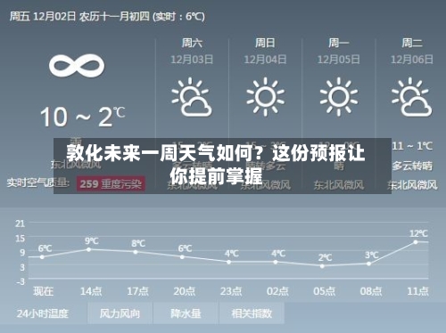  敦化未来一周天气如何？这份预报让你提前掌握  
