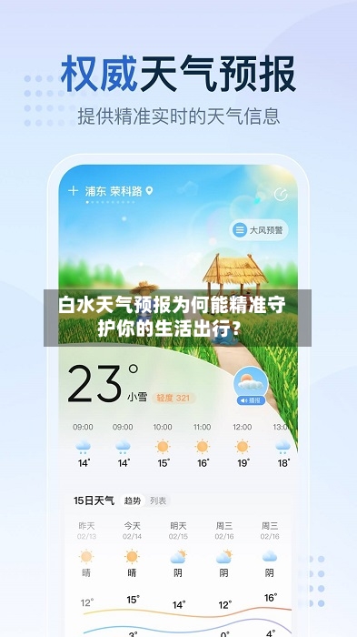  白水天气预报为何能精准守护你的生活出行？