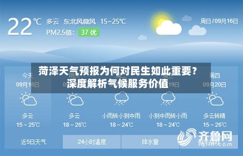  菏泽天气预报为何对民生如此重要？深度解析气候服务价值  