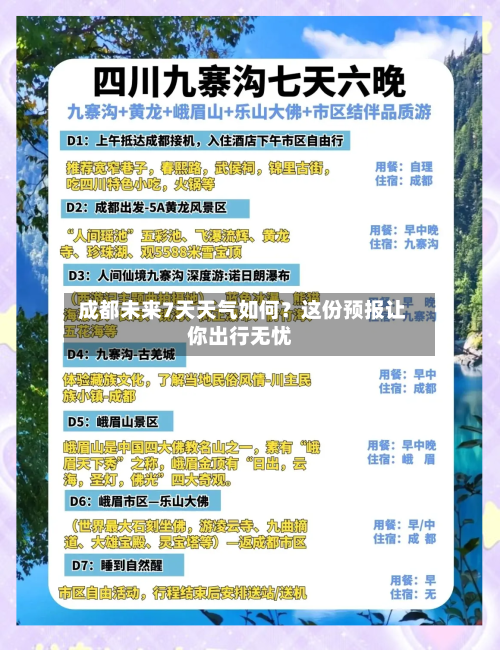  成都未来7天天气如何？这份预报让你出行无忧