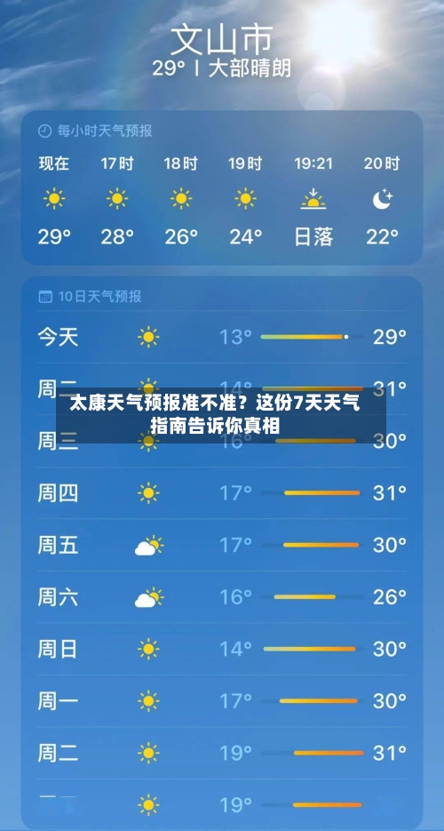  太康天气预报准不准？这份7天天气指南告诉你真相  