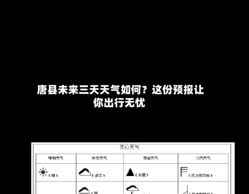  唐县未来三天天气如何？这份预报让你出行无忧