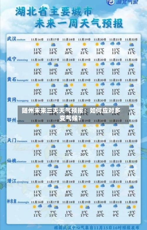  随州未来三天天气预报：如何应对多变气候？