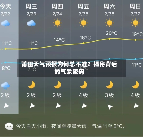  莆田天气预报为何总不准？揭秘背后的气象密码  