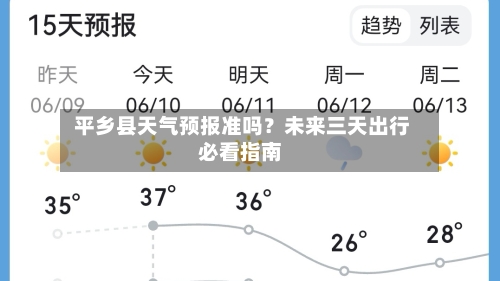  平乡县天气预报准吗？未来三天出行必看指南