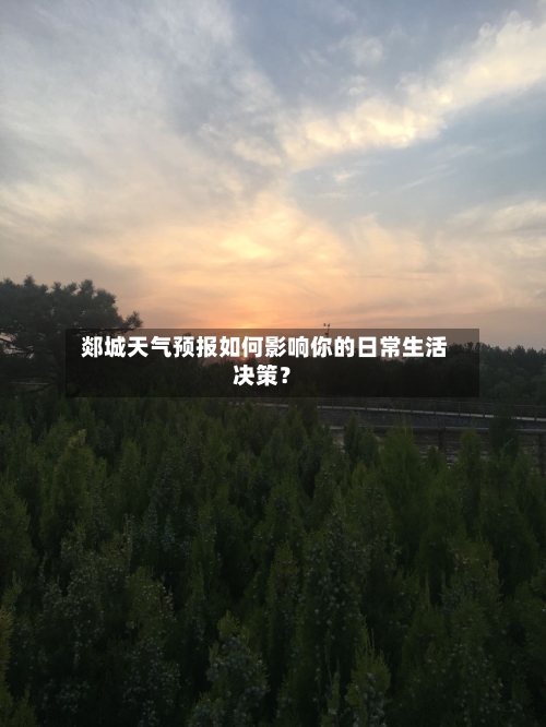 郯城天气预报如何影响你的日常生活决策?