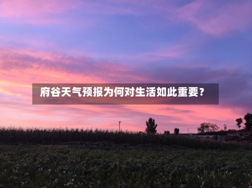  府谷天气预报为何对生活如此重要？  