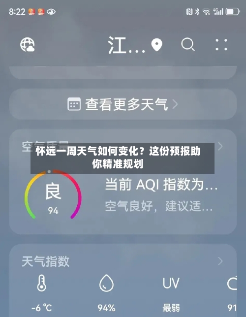怀远一周天气如何变化？这份预报助你精准规划