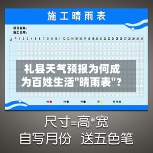  礼县天气预报为何成为百姓生活