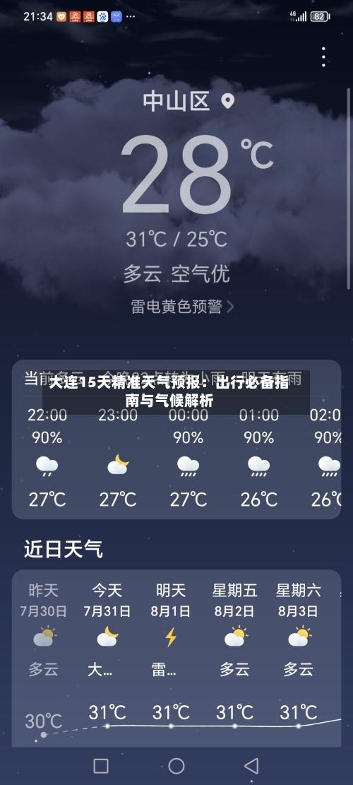 大连15天精准天气预报：出行必备指南与气候解析