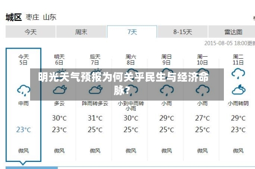  明光天气预报为何关乎民生与经济命脉？