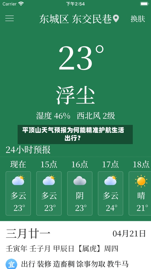  平顶山天气预报为何能精准护航生活出行？