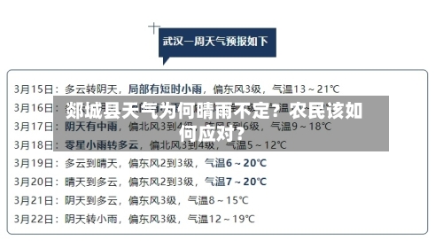  郯城县天气为何晴雨不定？农民该如何应对？