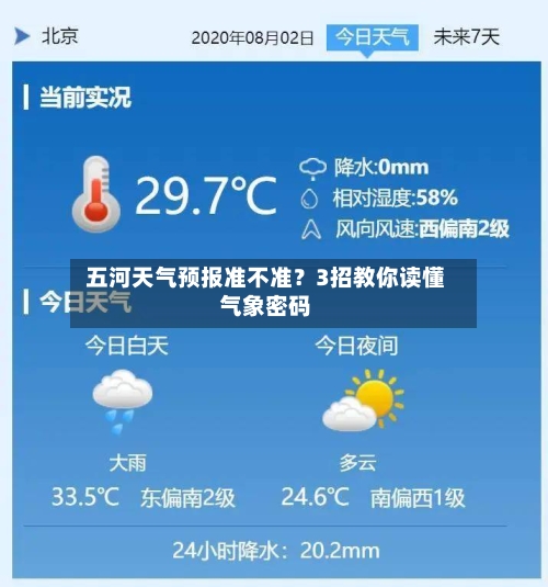  五河天气预报准不准？3招教你读懂气象密码  