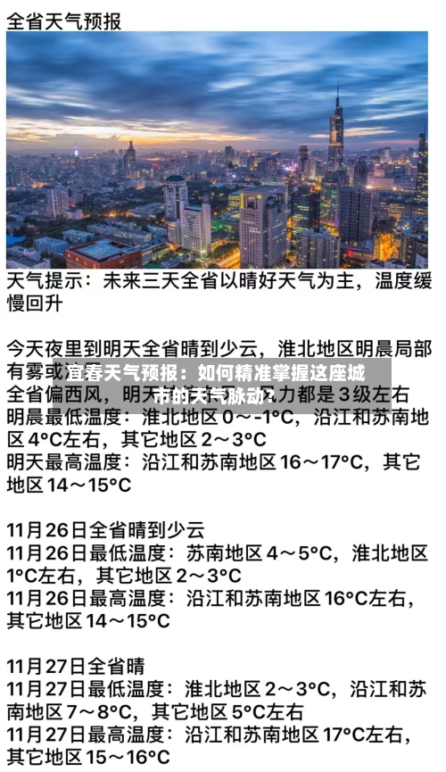  宜春天气预报：如何精准掌握这座城市的天气脉动？