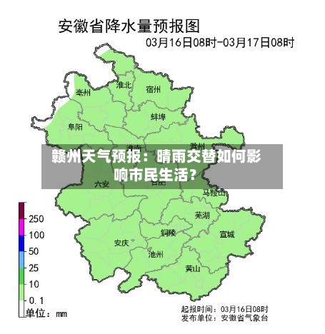  赣州天气预报：晴雨交替如何影响市民生活？