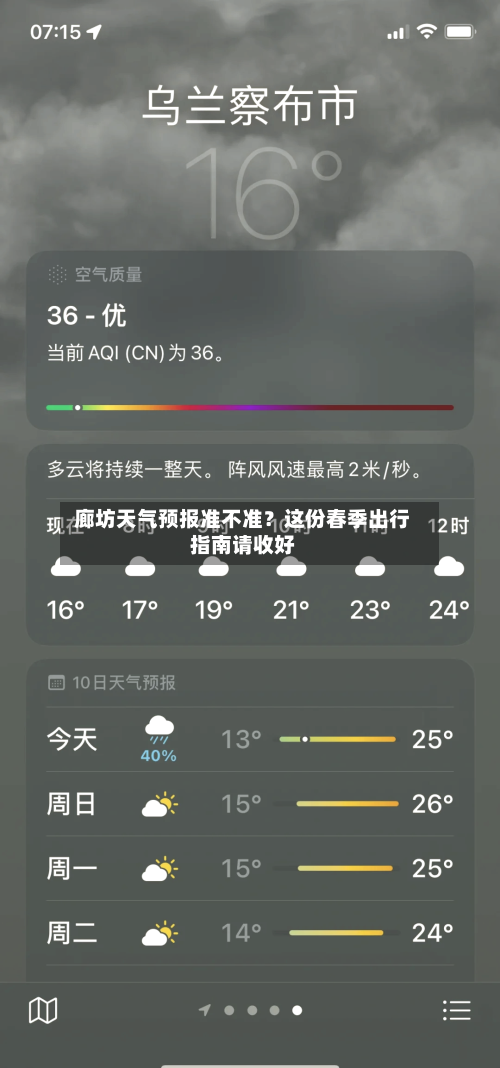  廊坊天气预报准不准？这份春季出行指南请收好  