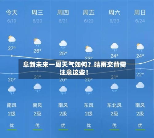  阜新未来一周天气如何？晴雨交替需注意这些！