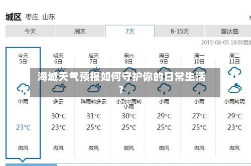 海城天气预报如何守护你的日常生活?